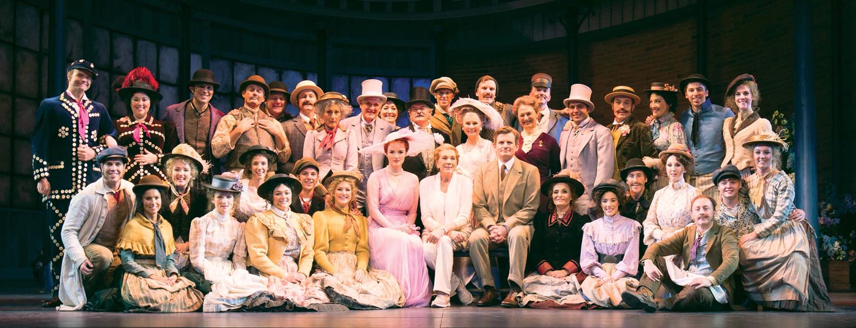 Cast photo My Fair Lady with Joel Parnis and director Dame Julie Andrews