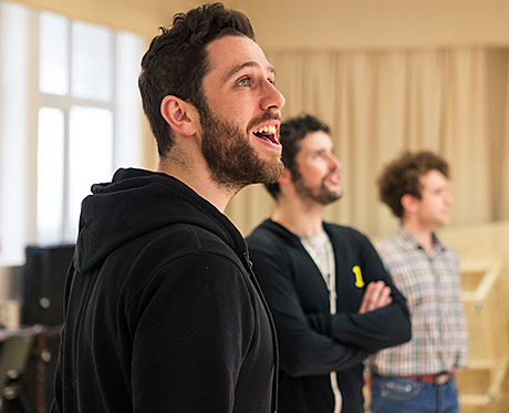 Joel Parnis in rehearsals for Titanic: The Musical