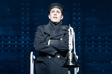 photo of Joel Parnis as the lookout in Titanic the Musical